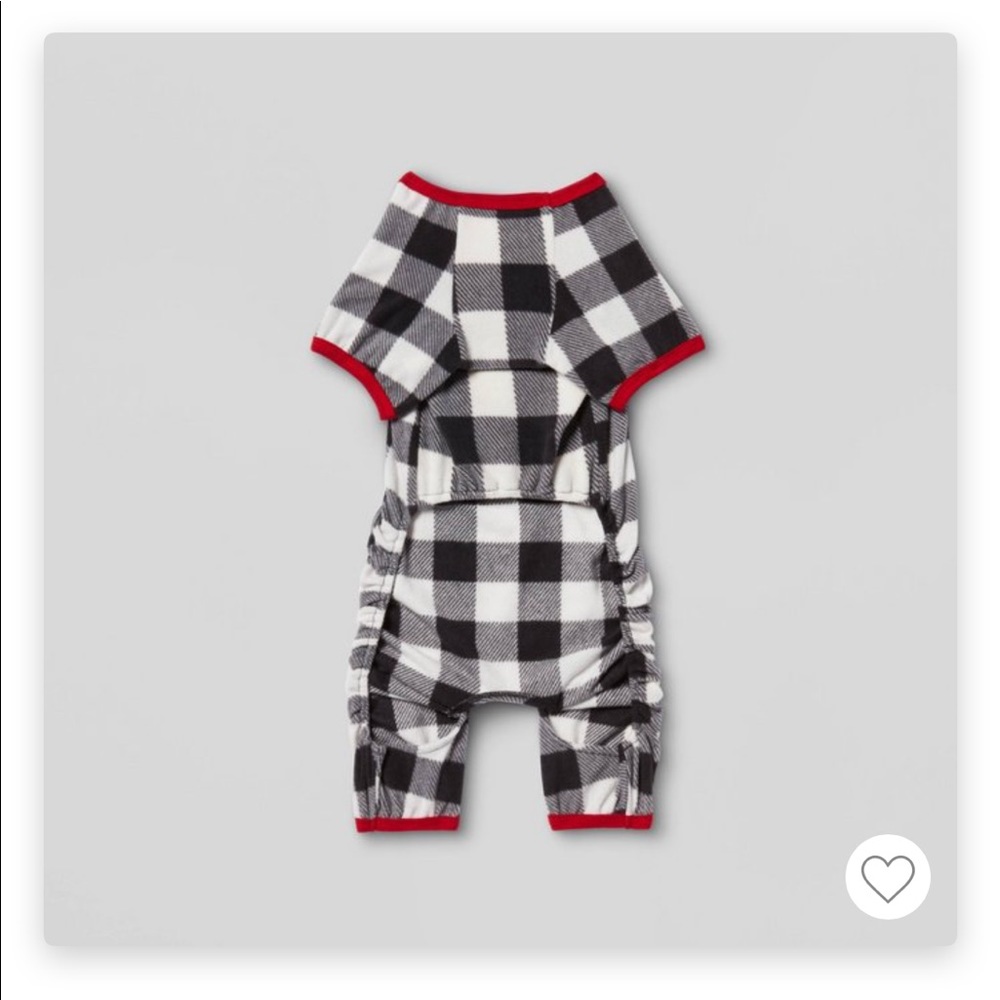 Pet Pajamas. Black and white Buffalo plaid. - Picture 2 of 11